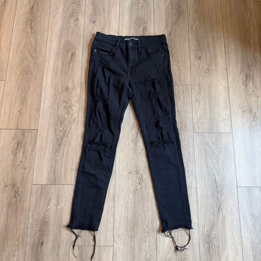 Express Black Denim Jeans